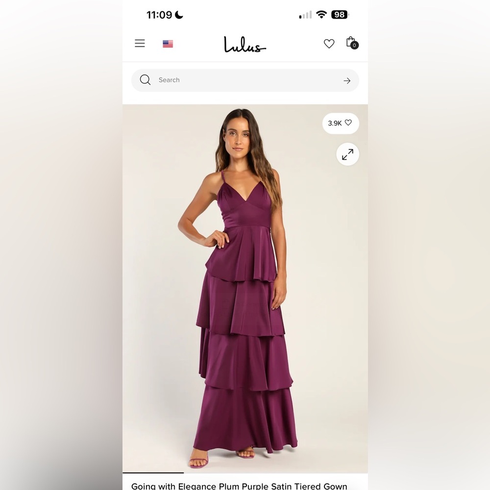 Lulu’s Purple Tiered Dress